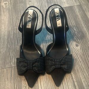 Zara bow high heels
